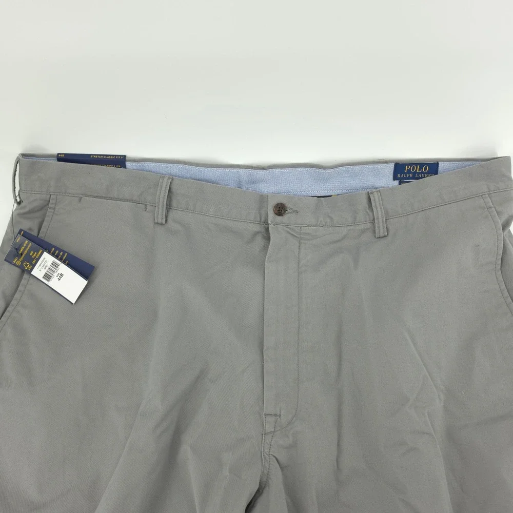 Polo Ralph Lauren Mens Shorts Cotton Grey 44B Stretch Classic Fit 9 Inch Inseam